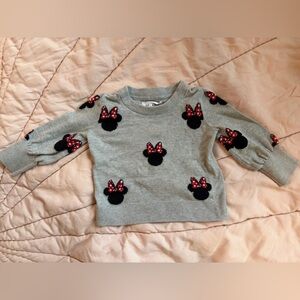 Gray Baby Gap x Disney Minnie Mouse sweater- 18-24mo